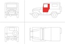 Complete Front Door Assembled FJ40 - FJ46 L&R S&H