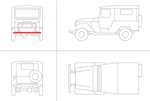 COMPLETE FRONT DOOR ASSEMBLED FJ40 - FJ46