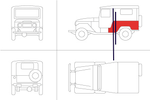 Quarter Panel with Wheelwell FJ40 L&amp;R S&amp;H