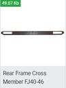 Rear Frame Cross Member FJ40 - FJ46 S&H