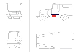 Reinforced Rocker Panel FJ40 - FJ46 L&R S&H
