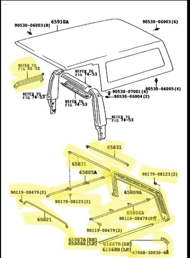 Soft Top Frame FJ70