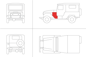 Rear Tail Gate Channel FJ40 - FJ46