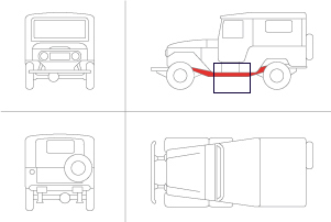 Front Running Board FJ40 - FJ46 L&R S&H