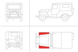 Front Fender FJ40 - FJ46 L&R S&H