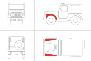 [SLJ8007 L&R] Front Fender Suzuki LJ80 L&R S&H